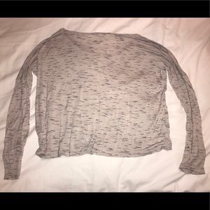 Grey lounge long sleeve shirt
